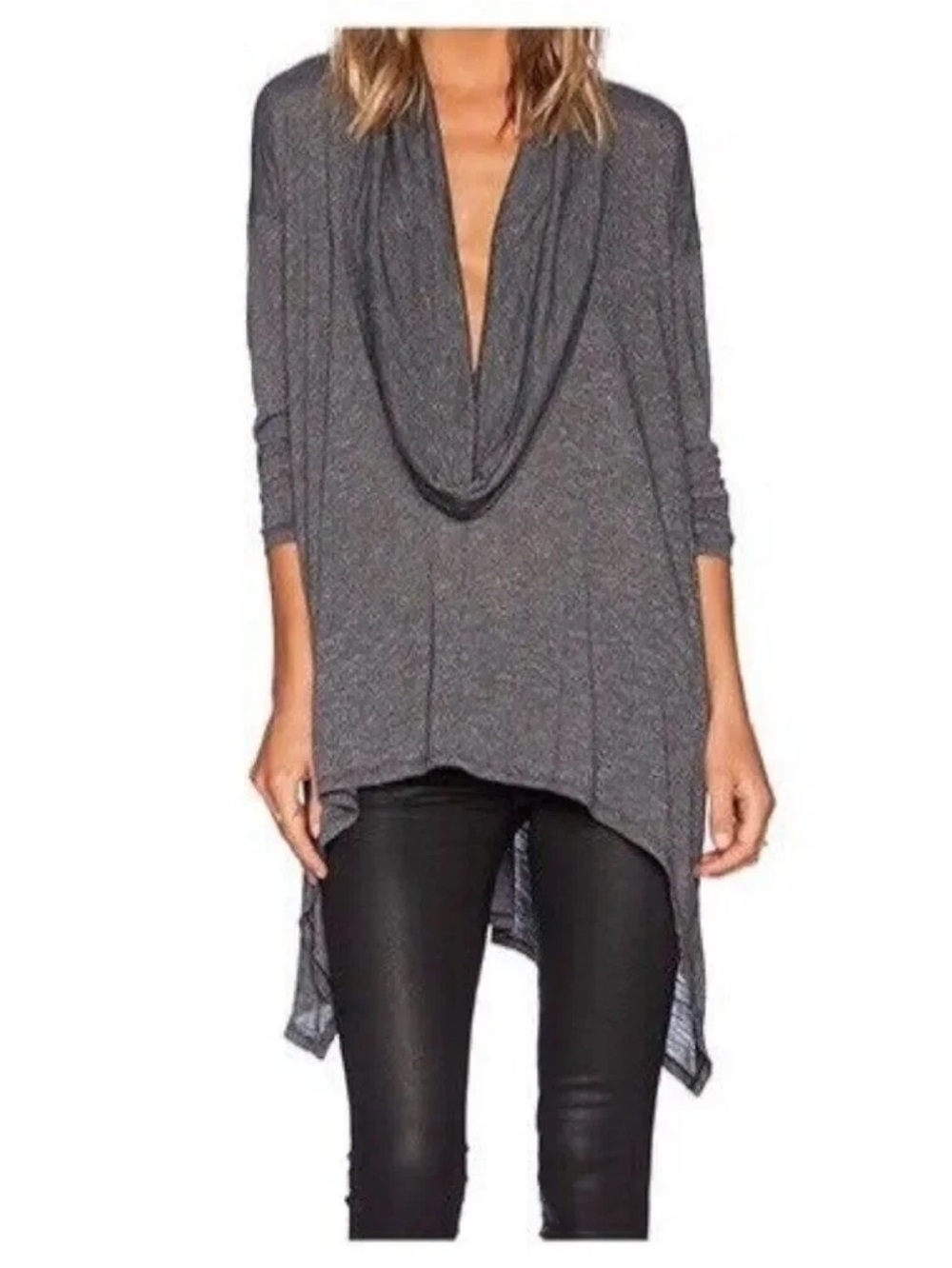 Michael Stars Gray Poncho OS (007)